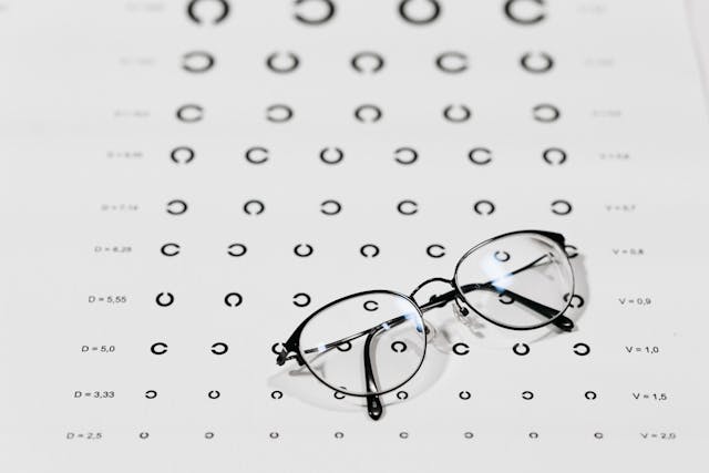 Patient undergoing visual field testing