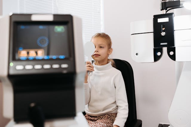 Gentle, child-friendly eye examination approach